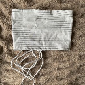 Shein Black and White Striped Tube Top